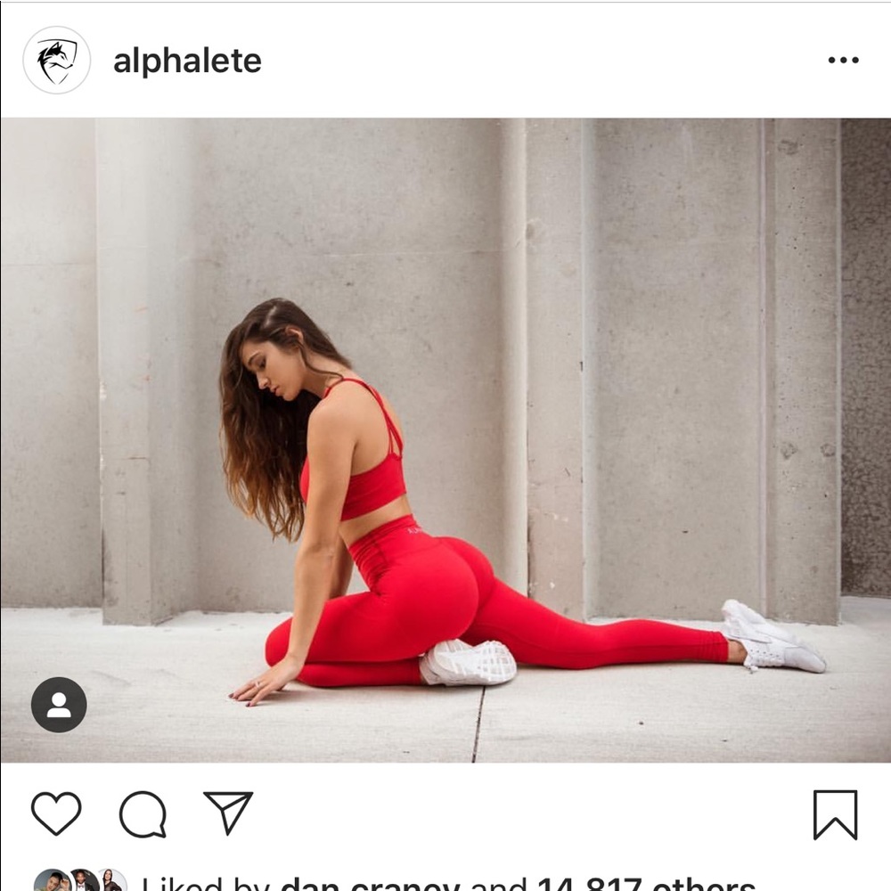 Alphalete- Revival Red Leggings